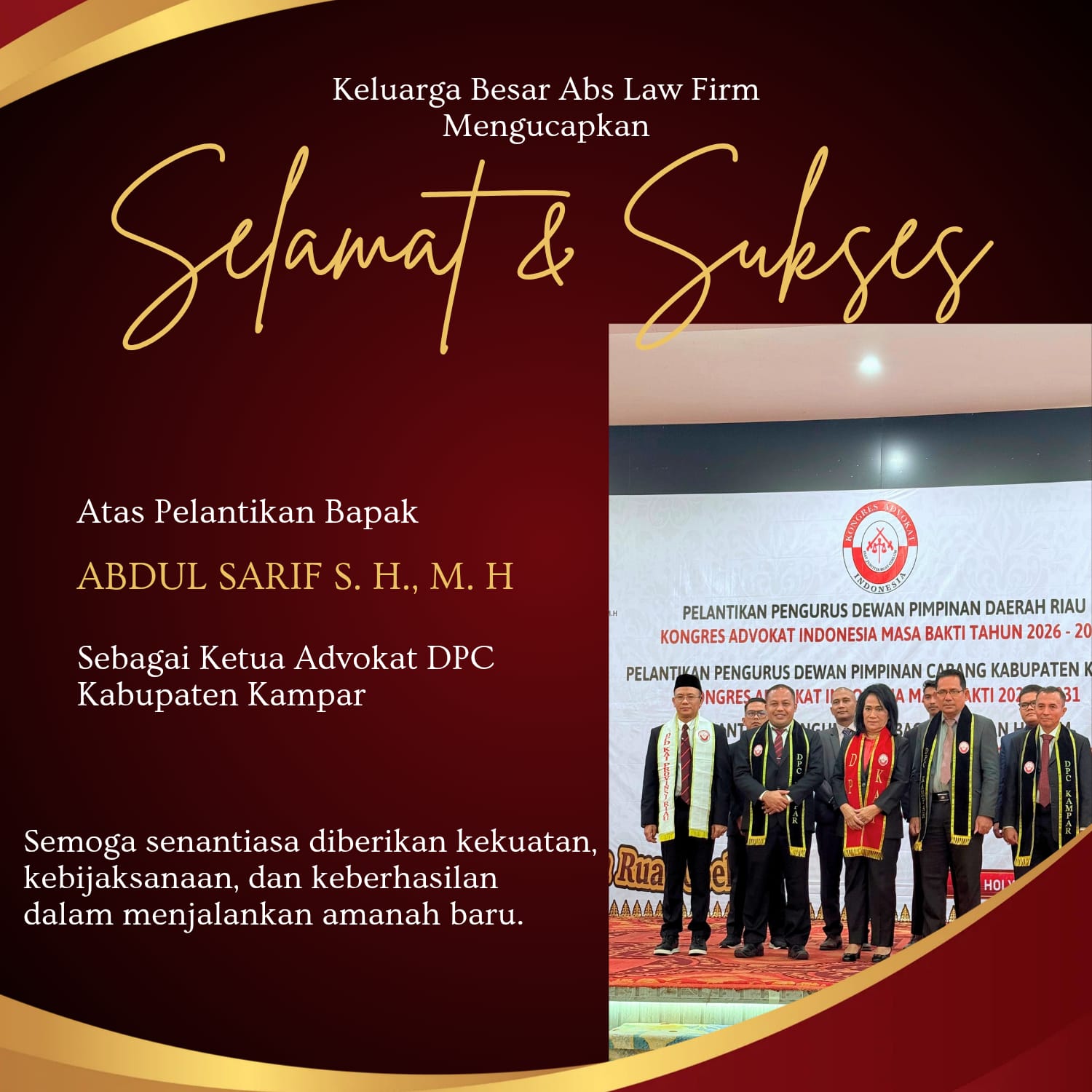 PELANTIKAN KETUA DPC KAI KABUPATEN KAMPAR 